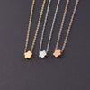 Necklace Titanium Steel Flower Electroplating Pendant