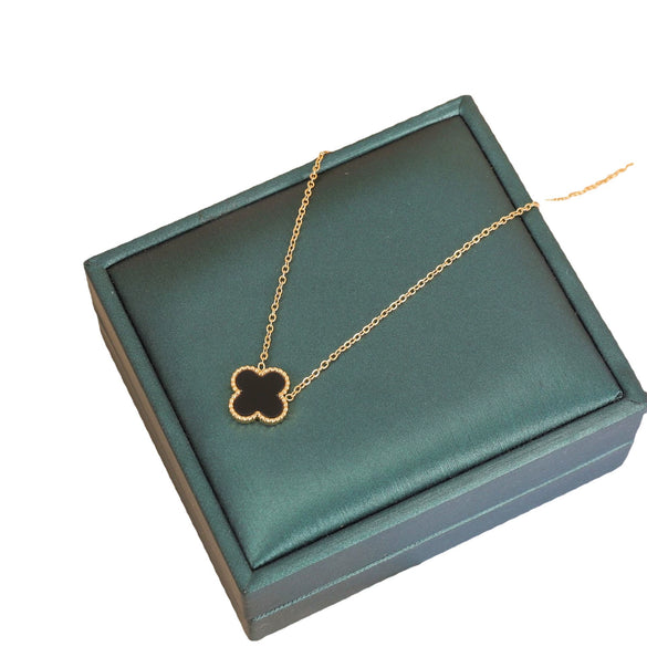 Necklace Titanium Steel Four Leaf Clover Electroplating Light Luxury Women's O Chain