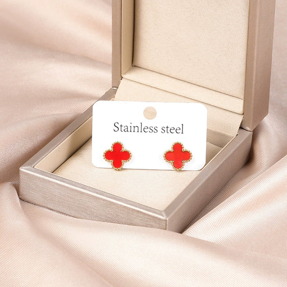 Necklace Titanium Steel Four Leaf Clover Electroplating Light Luxury Women's O Chain