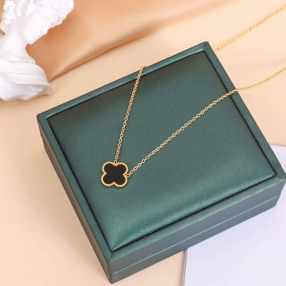 Necklace Titanium Steel Four Leaf Clover Electroplating Light Luxury Women's O Chain