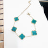 Necklace Titanium Steel Four Leaf Clover Electroplating Light Luxury Women's O Chain