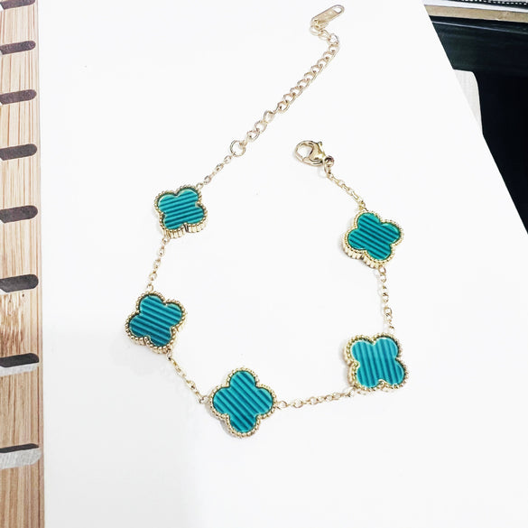 Necklace Titanium Steel Four Leaf Clover Electroplating Light Luxury Women's O Chain