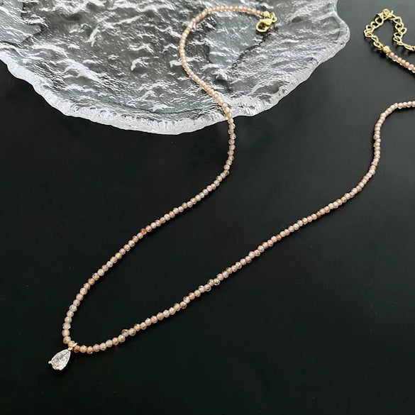 Necklace Titanium Steel Freshwater Pearl Geometric Vintage Simple Light Luxury Electroplating For Women