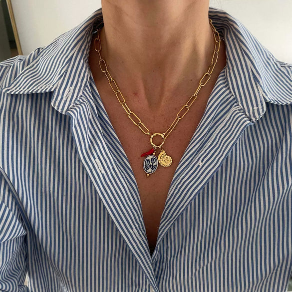 Necklace Titanium Steel Fruit Heart Style Electroplating
