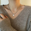 Necklace Titanium Steel Geometric Baroque Pearl Vintage Light Luxury Electroplated