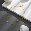 Necklace Titanium Steel Geometric Box Chain Vacuum Electroplated In Furnace Retro Styling Unisex