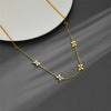 Necklace Titanium Steel Geometric Box Chain Vacuum Electroplated In Furnace Retro Styling Unisex