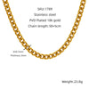 Necklace 316L Stainless Steel Geometric Cuban Chain Electroplating Unisex