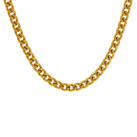 Necklace 316L Stainless Steel Geometric Cuban Chain Electroplating Unisex