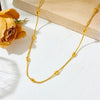 Necklace Titanium Steel Geometric Design Box Chain