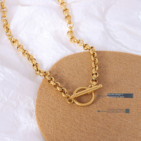 Necklace Titanium Steel Geometric Electroplated Jewelry