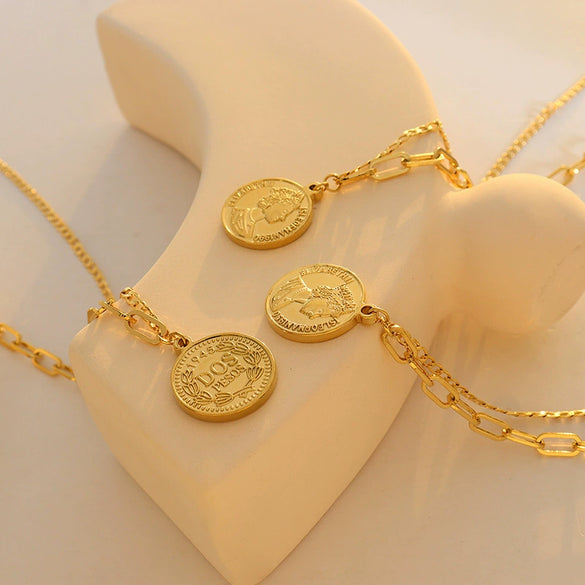 Necklace 316L Stainless Steel Geometric Electroplating Jewelry