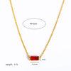 Necklace Titanium Steel Geometric Electroplating Twelve Birthday Stone Zircon Moon Stone
