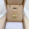 Necklace Titanium Steel Geometric Green Bee Full Diamond Women's Allmatch Clavicle Chain