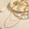 Necklace 316L Stainless Steel Geometric Ins Style Electroplated