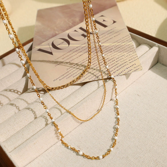 Necklace 316L Stainless Steel Geometric Ins Style Electroplated