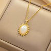 Necklace Titanium Steel Geometric Light Luxury Ochain Pendant Electroplated