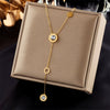 Necklace Titanium Steel Geometric Long Tassel Circle Chain Electroplating Women's Jewelry