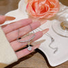 Necklace Titanium Steel Geometric Microinlaid Zircon Pendant Electroplating For Women