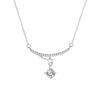 Necklace Titanium Steel Geometric Microinlaid Zircon Pendant Electroplating For Women