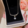 Necklace Titanium Steel Geometric Microinlaid Zircon Pendant Electroplating For Women