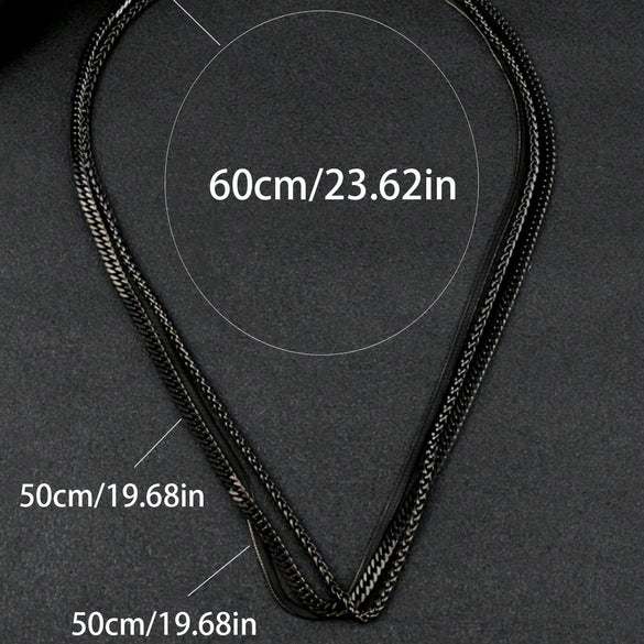 Necklace Titanium Steel Geometric O Word Chain Simple Hipster Hip Hop Style