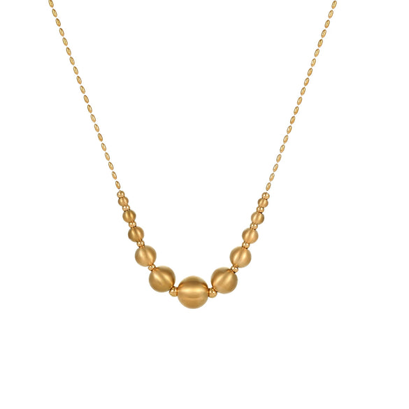Necklace Titanium Steel Geometric Pattern Brushed Electroplated 18K Gold Women's