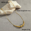 Necklace Titanium Steel Geometric Pattern Brushed Electroplated 18K Gold Women's