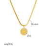 Necklace Titanium Steel Geometric Pattern Diamondembedded Snake Bone Chain Electroplating