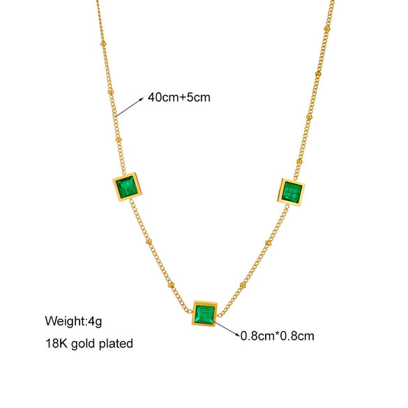 Necklace Titanium Steel Geometric Pattern Electroplated Simple Retro Light Luxury