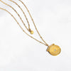 Necklace Titanium Steel Geometric Pattern Gold Plated Double Layer Chain Jewelry For Women