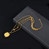 Necklace Titanium Steel Geometric Pattern Gold Plated Double Layer Chain Jewelry For Women