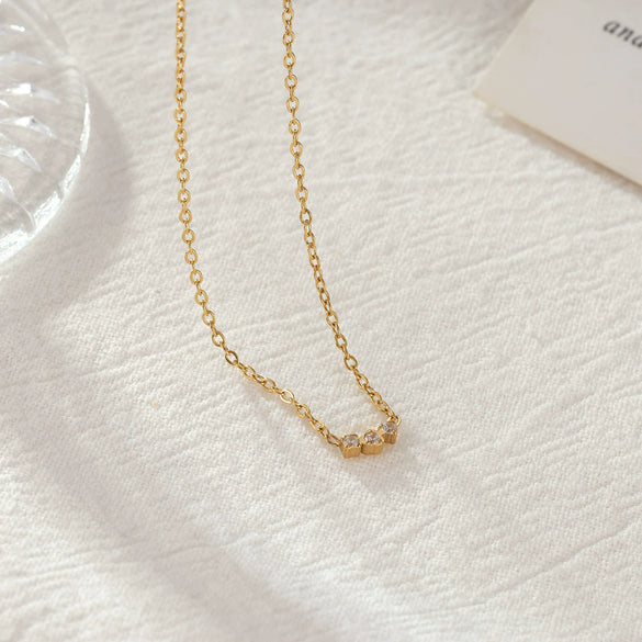 Necklace Titanium Steel Geometric Pendant O Chain Electroplated Minimalist Women's Jewelry