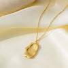 Necklace Titanium Steel Geometric Popular Style 18K Real Gold Plated
