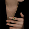 Necklace Titanium Steel Geometric Rhinestone Diamond Women's Retro