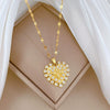Necklace Titanium Steel Geometric Zircon Copper Pendant Unisex
