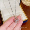 Necklace Titanium Steel Geometric Zircon Mixed Gemstone Setting For Women