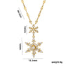 Necklace Titanium Steel Gold Inlaid Geometric Sixpointed Star Pearl Snowflake Design For Women