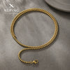 Necklace Titanium Steel Gold Plated Copper Ball Chain Electroplating Unisex