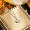 Necklace Titanium Steel Heart Geometric Gold Inlaid Water Chain For Women