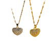 Necklace Titanium Steel Heart Geometric Gold Inlaid Water Chain For Women