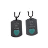 Necklace Titanium Steel Heart Pendant Dripping Glue Couple Style