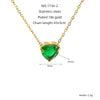 Necklace 316L Stainless Steel Heart Pendant Electroplating Cross Chain For Women