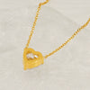 Necklace 316L Stainless Steel Heart Pendant Electroplating Cross Chain For Women