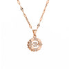 Necklace Titanium Steel Heartshaped Diamondinlaid For Women