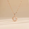 Necklace Titanium Steel Heartshaped Diamondinlaid For Women