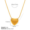 Necklace 316L Stainless Steel Heartshaped Pendant Electroplated Love Collarbone Chain