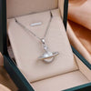 Necklace Titanium Steel Imitation Pearl Pendant Mixed Gemstone Inlay Star Shape Geometric Electroplating O Chain Women's