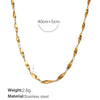 Necklace 316L Stainless Steel 18K Gold Plated Electroplated Simple Allmatch Fashion Accessory For Women And Men