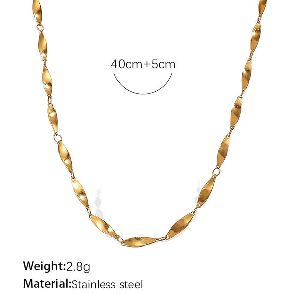 Necklace 316L Stainless Steel 18K Gold Plated Electroplated Simple Allmatch Fashion Accessory For Women And Men